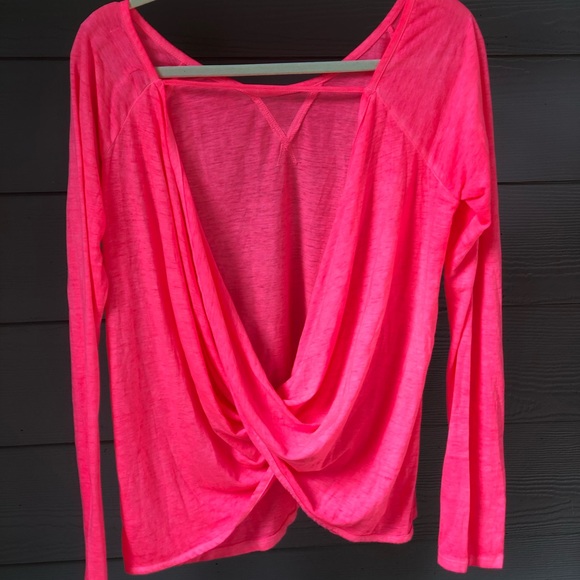 Maurices Tops - Hot pink backless workout top